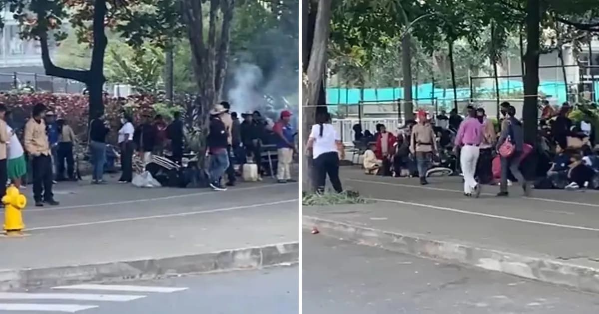 Indígenas en Medellín: más de 24 horas de protesta en La Alpujarra sin acuerdos