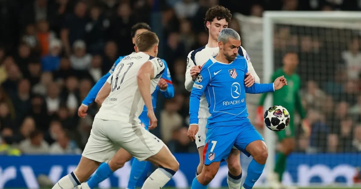 Atlético de Madrid se complica ante Tottenham a pesar del golazo de Julián Álvarez