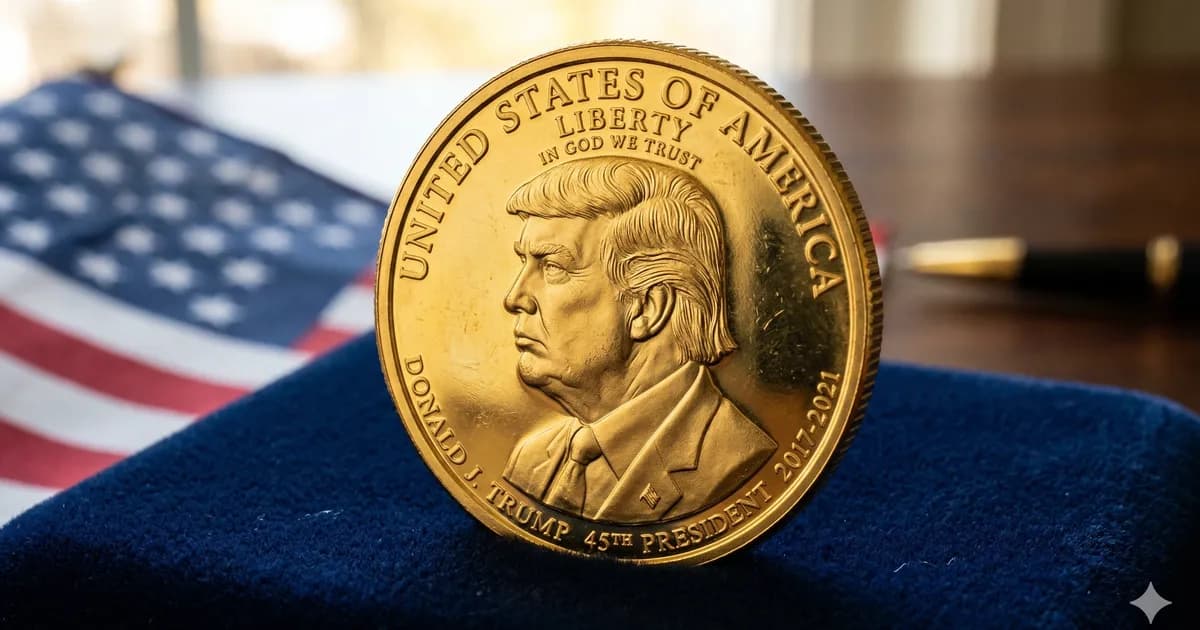 EEUU lanza moneda de oro con la imagen de Trump en un controversial homenaje