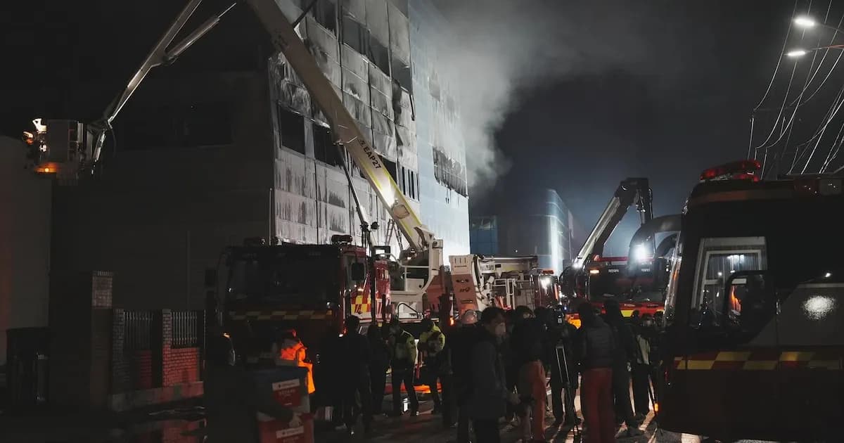 Tragedia en Corea del Sur: incendio en fábrica de automóviles deja diez muertos y numerosos heridos