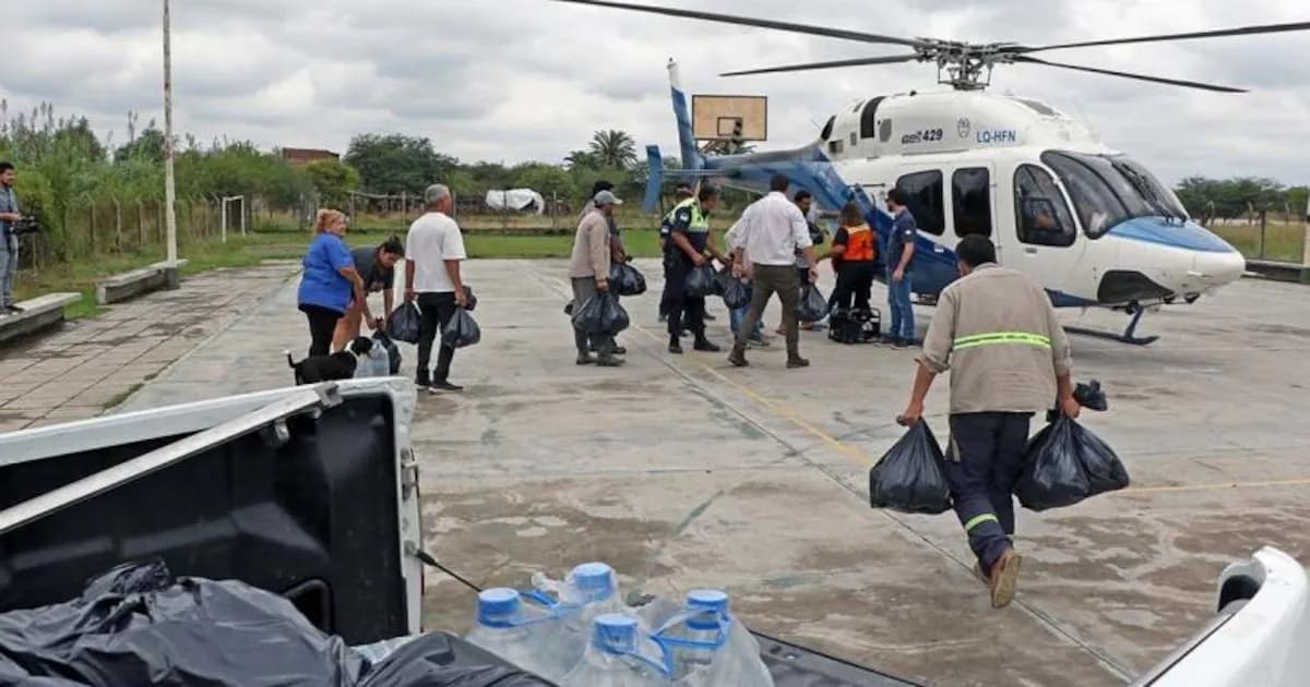 Helicópteros en Tucumán: Asistencia sanitaria y suministro de alimentos tras el temporal