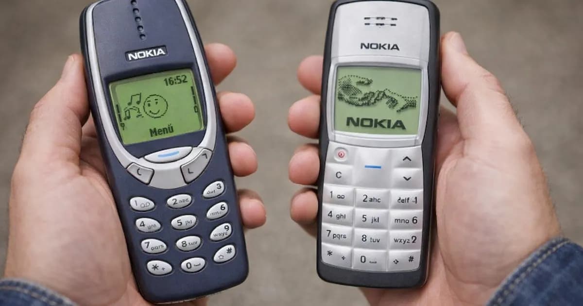 Comparativa entre el Nokia 1100 y el Nokia 3310: dos íconos de la telefonía móvil