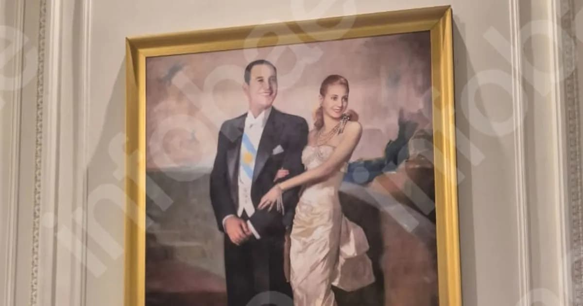 El Gobierno retira cuadro de Perón y Evalúa Sustituirlo por una Imagen de Messi
