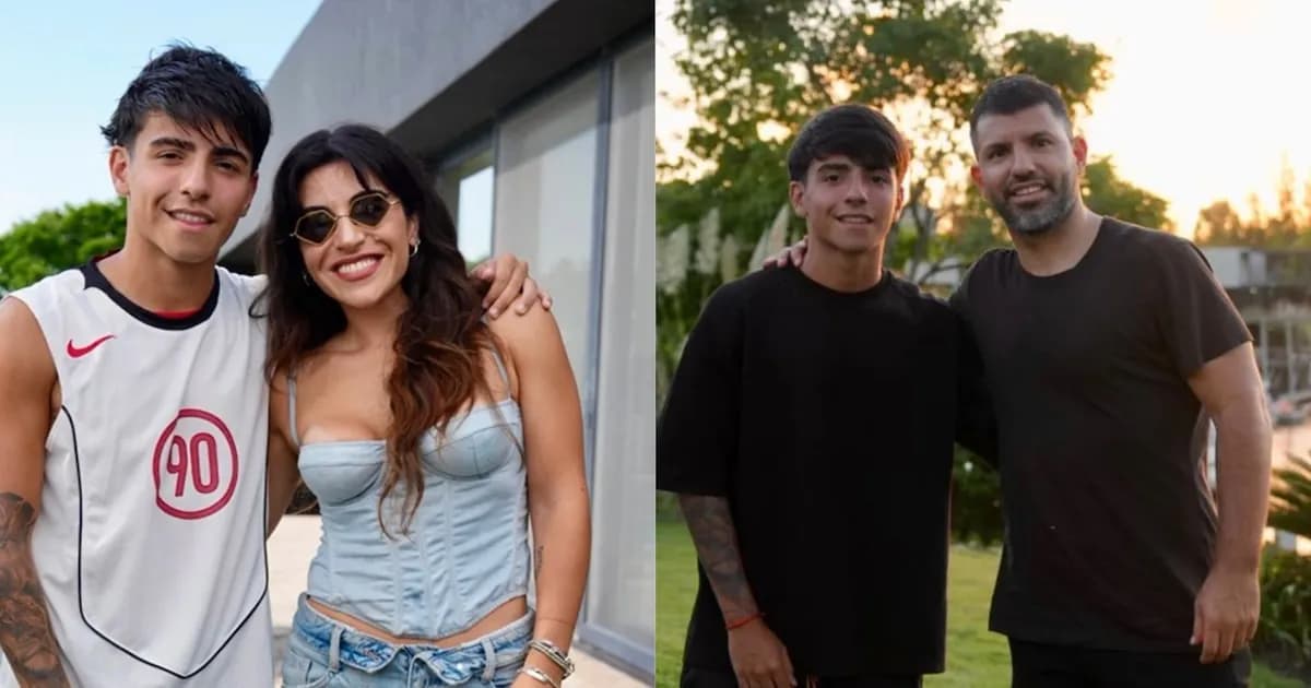 El emotivo regalo de Gianinna Maradona y el Kun Agüero a su hijo Benjamín por sus 17 años
