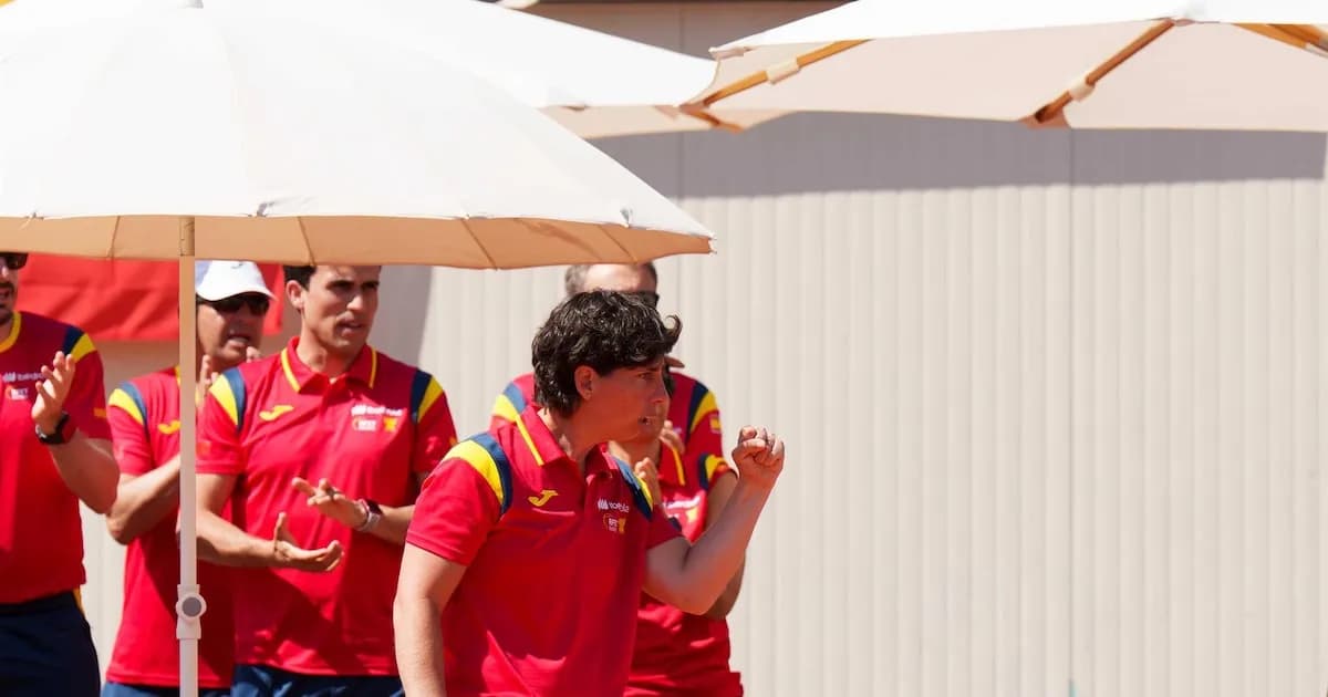 Carla Suárez celebra el éxito del equipo español en la Billie Jean King Cup