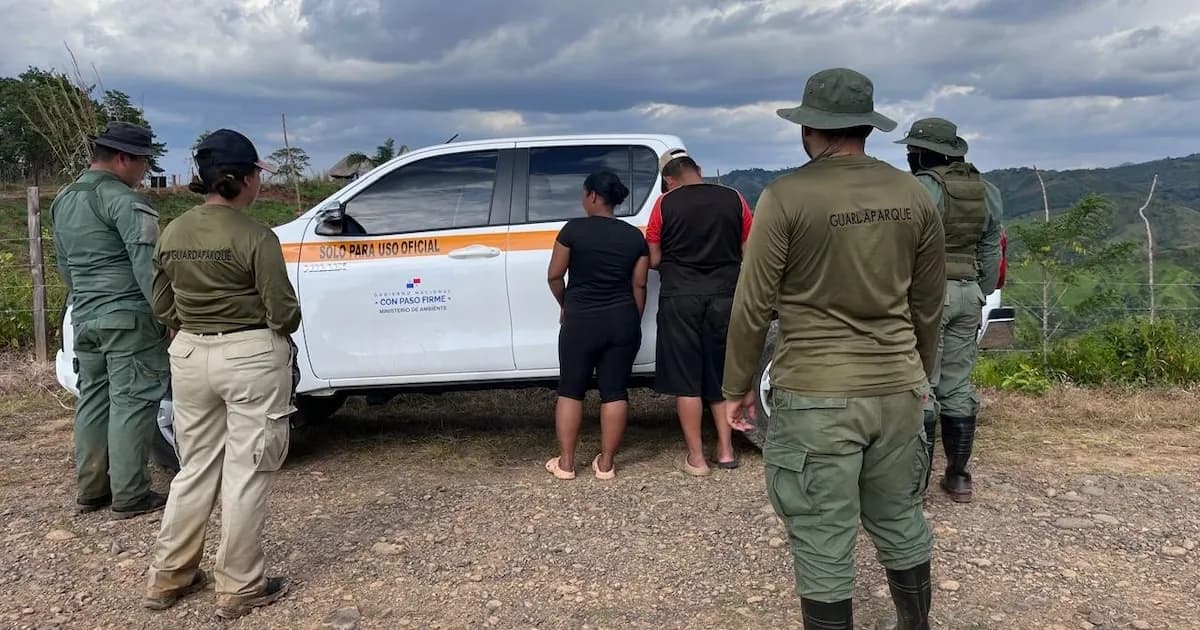Detienen a dos por minería ilegal en la Reserva Forestal El Montoso, Panamá
