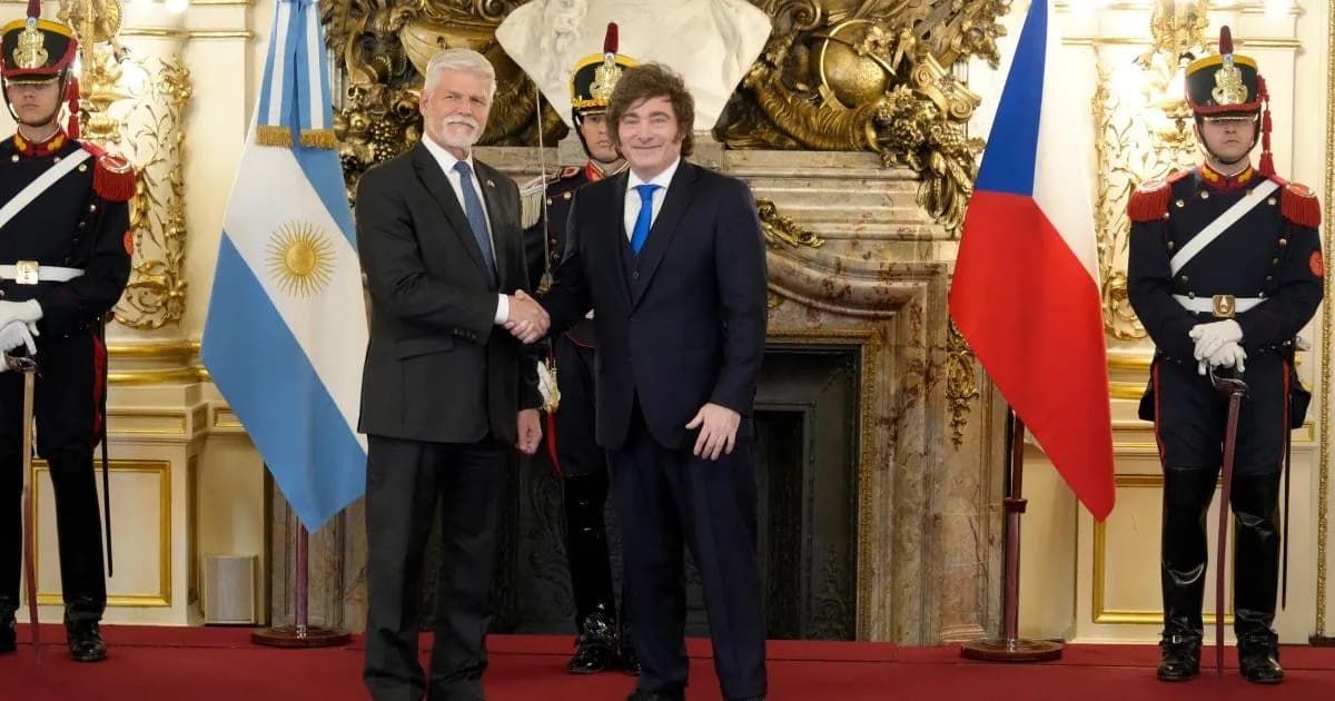 Javier Milei se reúne con el presidente de la República Checa en la Casa Rosada