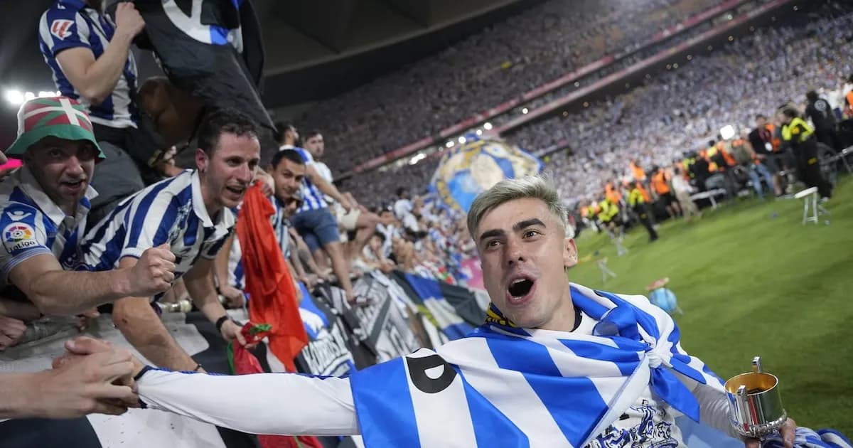Ander Barrenetxea celebra la victoria y la actuación de Marrero en la final de la Copa del Rey
