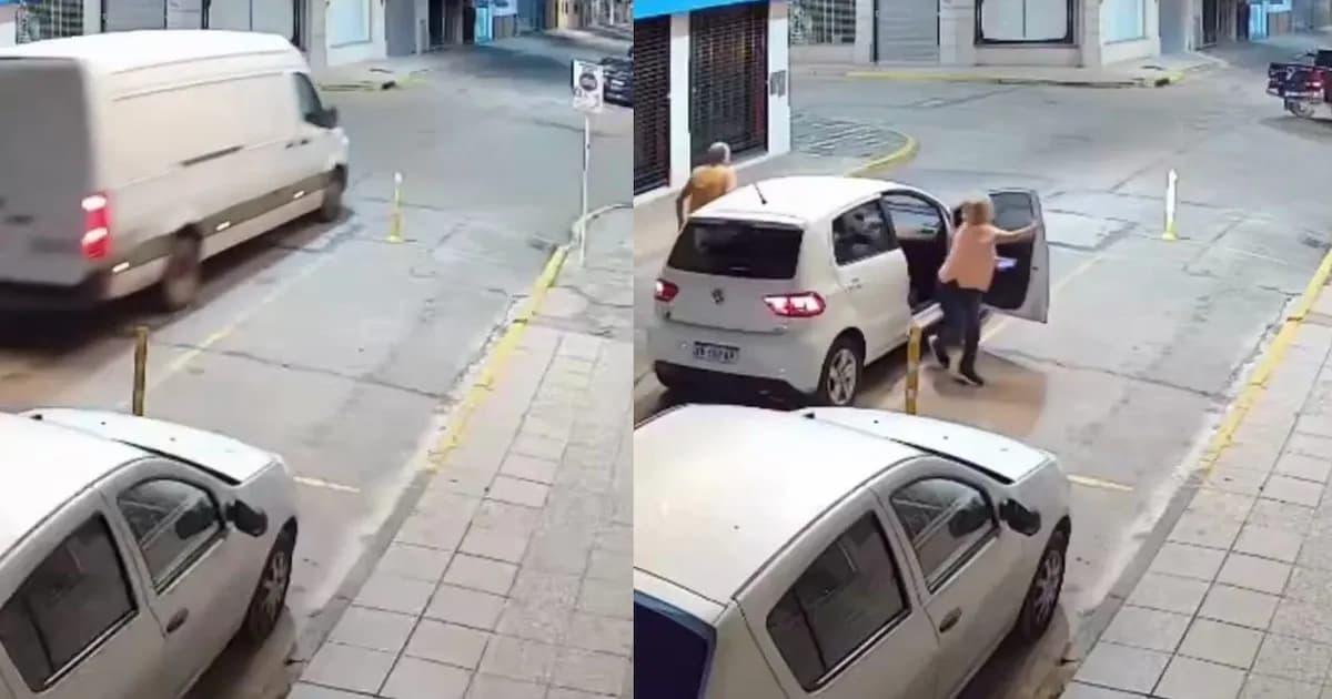 Choque en Luján: camioneta a alta velocidad impacta contra un utilitario volcando