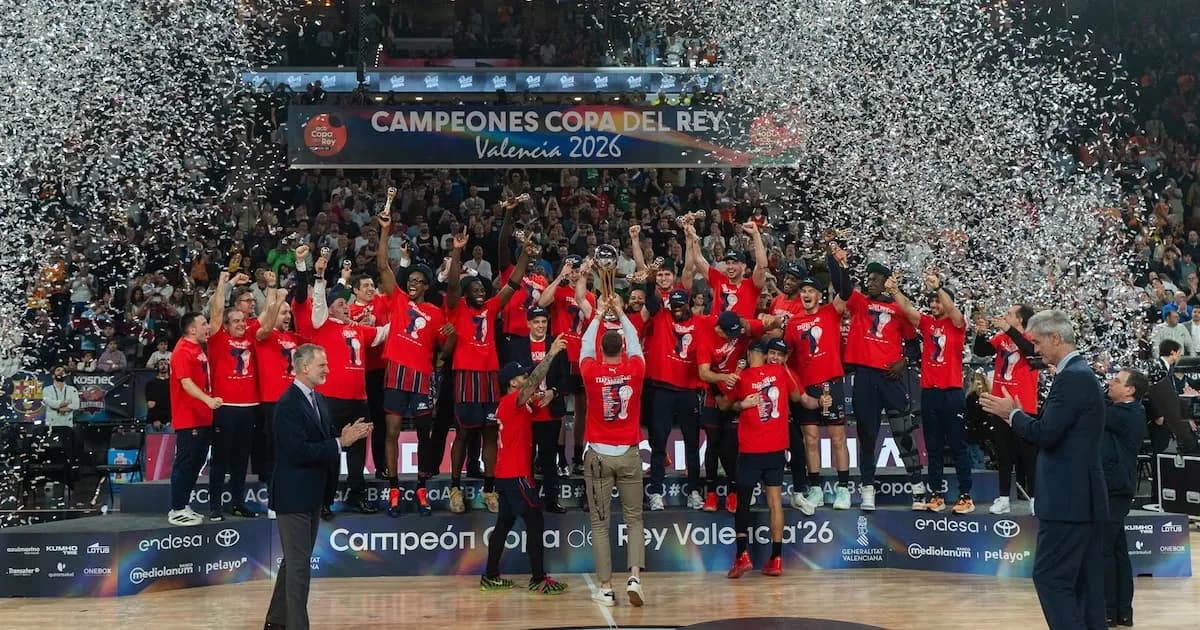 El Kosner Baskonia celebrará su victoria en la Copa del Rey en Mendizorrotza este lunes