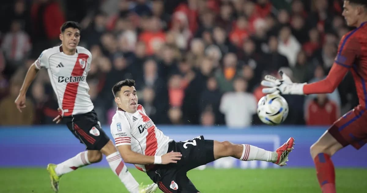 El golazo de Acuña que rescató a River Plate ante San Lorenzo en el Apertura 2026