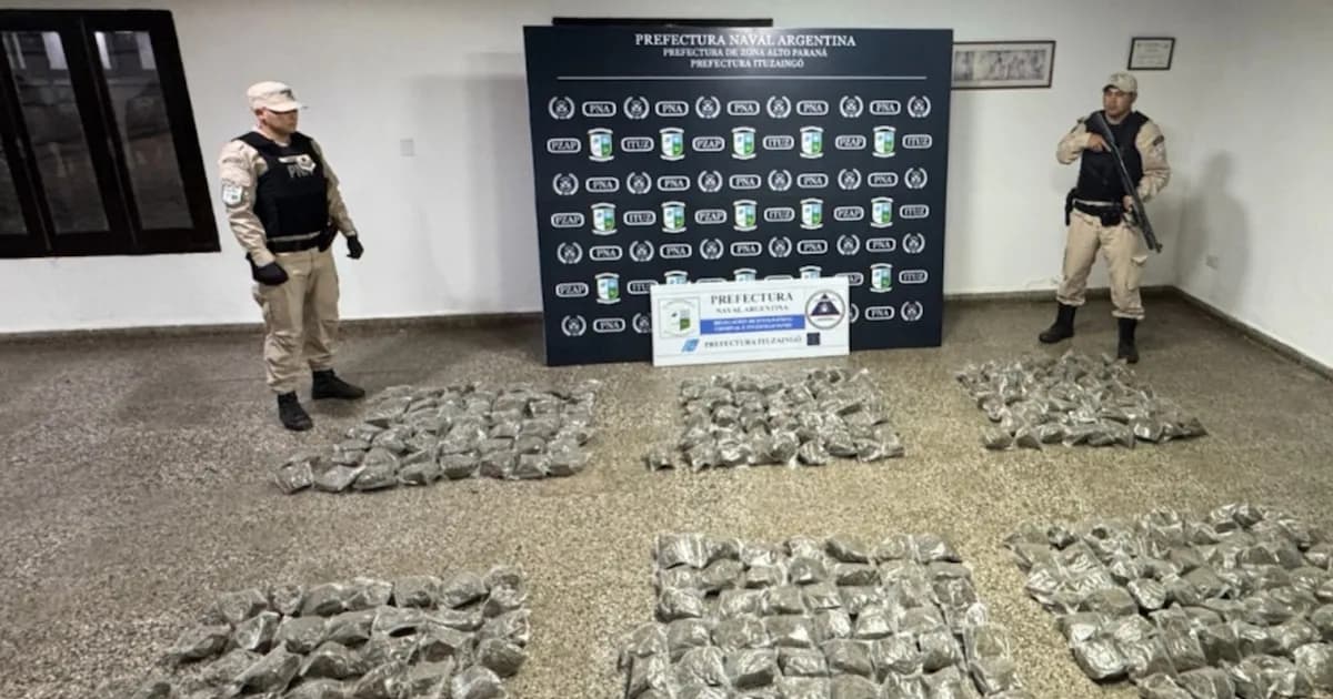 Desarticulan red de narcotráfico en Corrientes: 91 kilos de marihuana incautados y cuatro detenidos