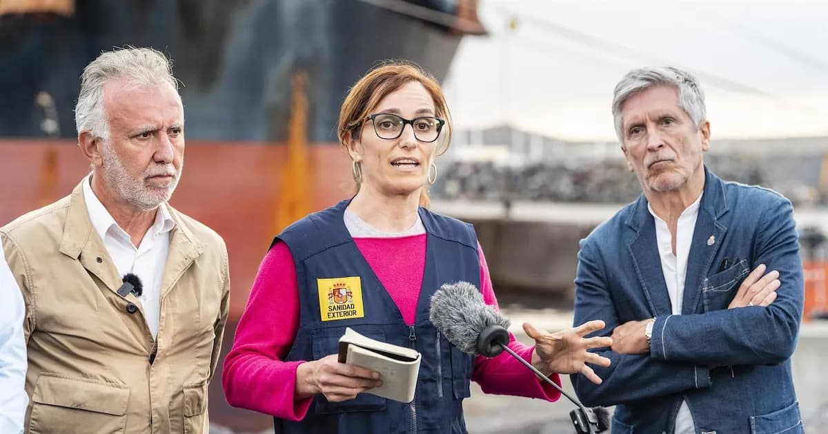 Mónica García evita controversias y enfatiza el trabajo del Gobierno español en el operativo sanitario