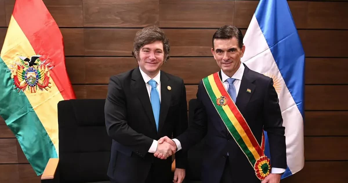 Milei reafirma apoyo a Bolivia en medio de crisis social y política