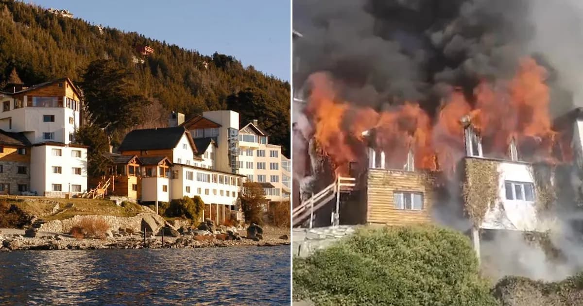 Incendio devasta el Hotel Huemul en Bariloche: un ícono turístico en llamas