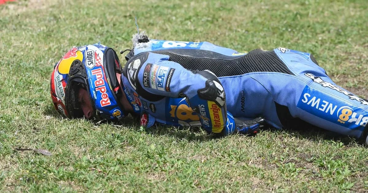 Accidente impactante en el MotoGP: Álex Márquez sufre una caída dramática en Cataluña