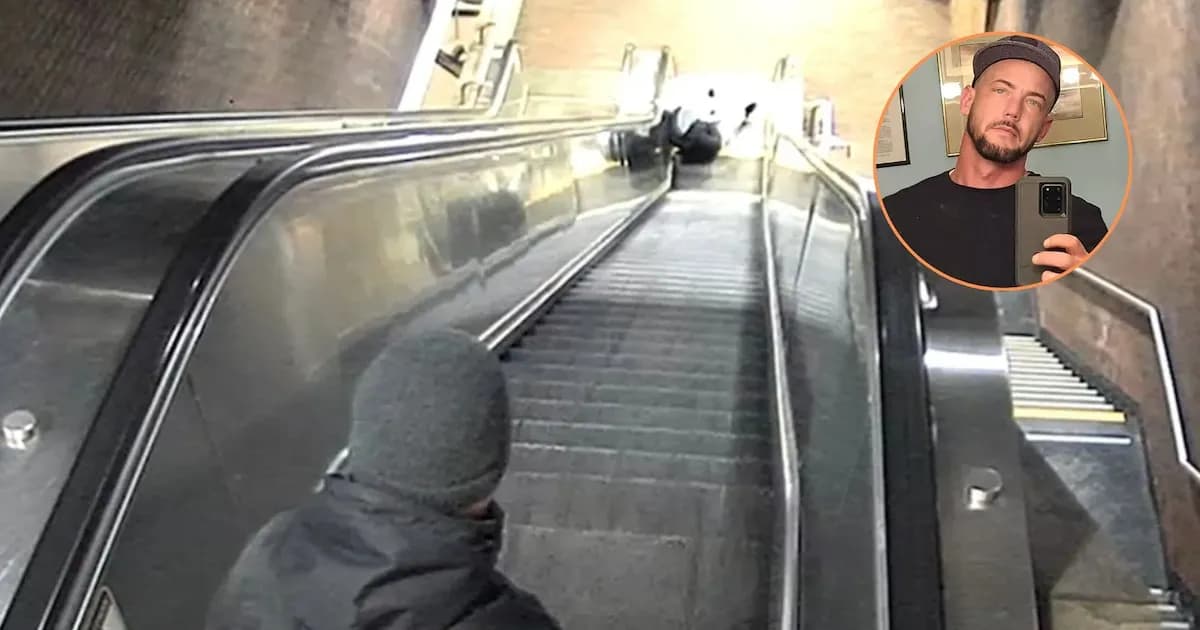 Revelaron imágenes del trágico accidente donde un hombre murió atrapado en una escalera mecánica