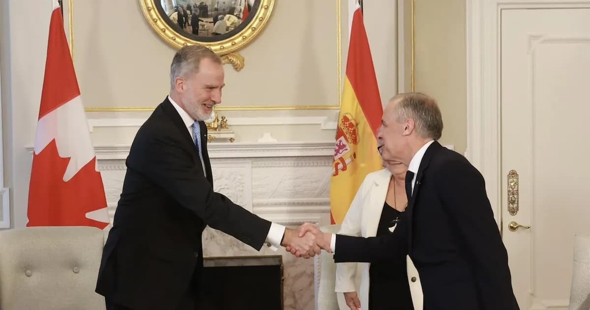 Felipe VI inicia visita a Canadá con encuentro clave con el primer ministro Carney