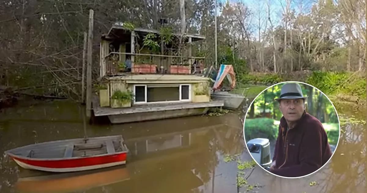 La historia de Aníbal Guiser: del arte a la vida flotante en el río Luján