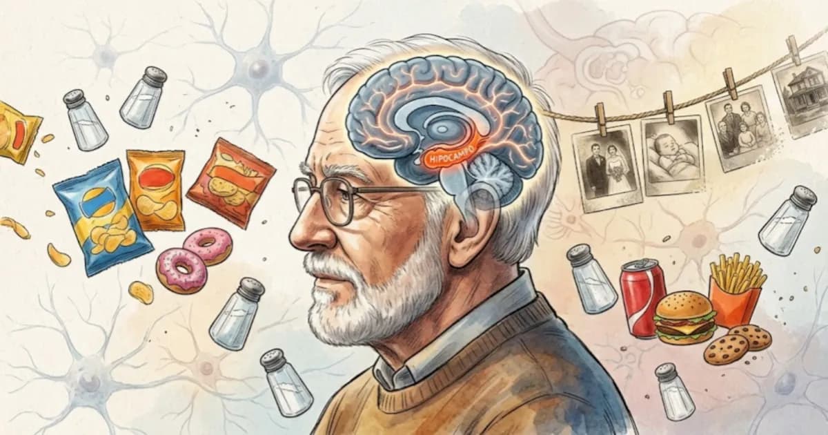 El consumo elevado de sodio y su impacto en la memoria episódica en adultos mayores