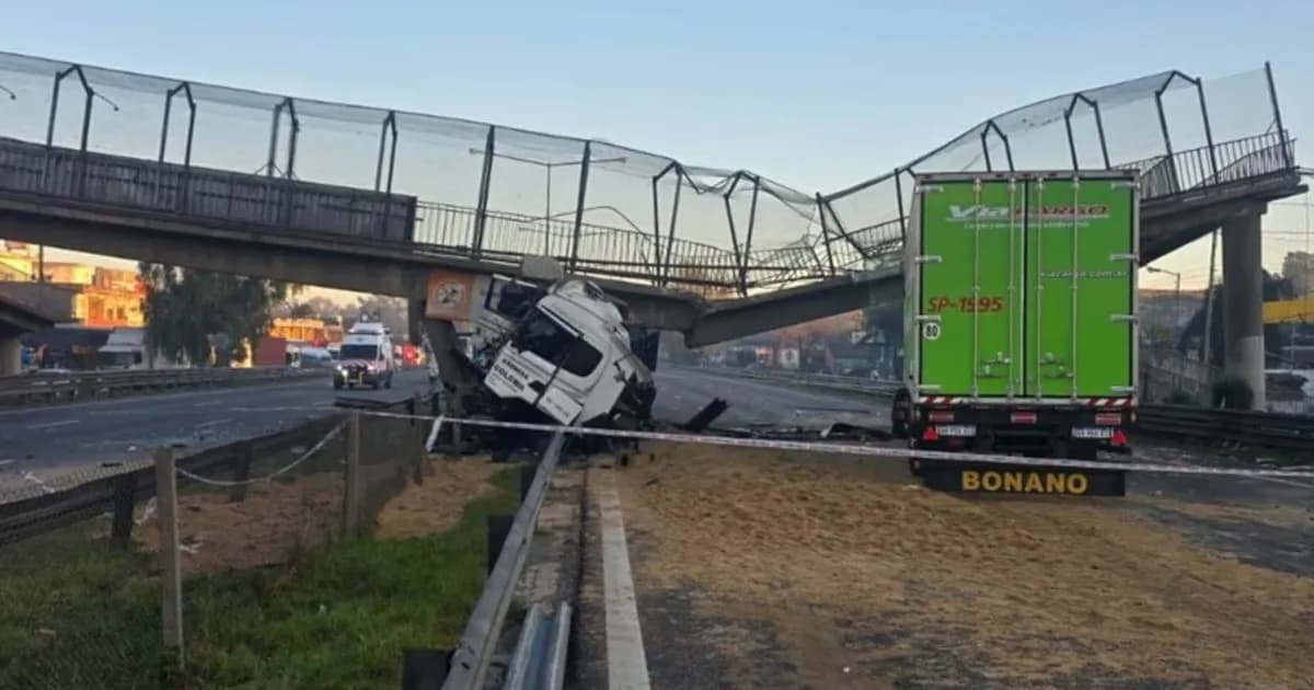 Grave incidente en Panamericana: camión colapsa puente peatonal y provoca cortes en Ruta 9