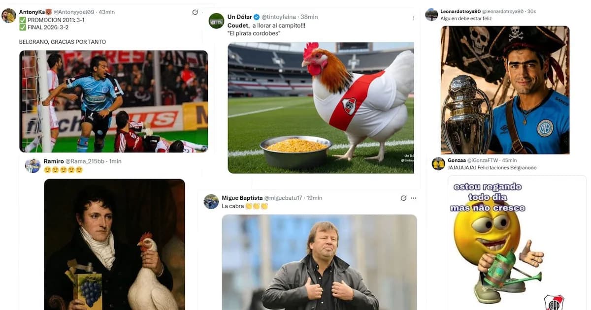 El triunfo de Belgrano ante River desata una ola de memes y recuerdos en redes sociales