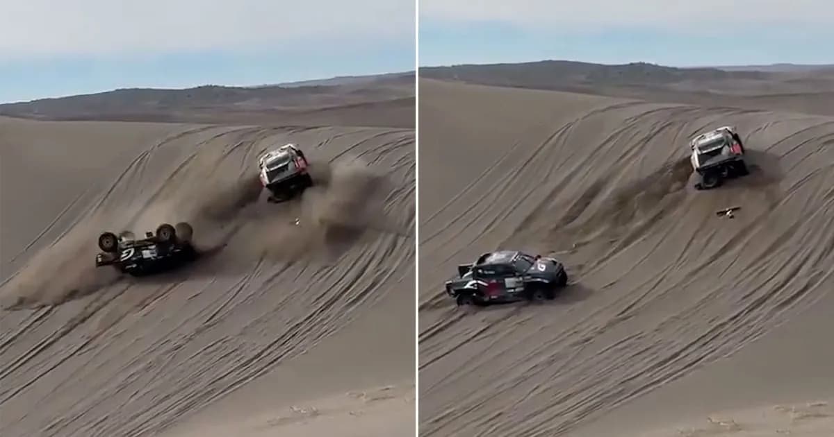 Accidente en el Desafío Ruta 40: Ferreira pierde el liderazgo tras choque en las dunas