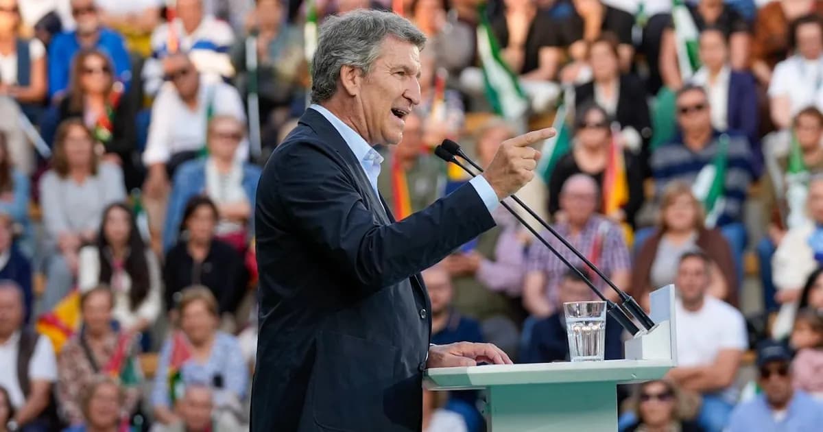 Feijóo conmemora la victoria del PP en elecciones municipales frente a un PSOE en crisis