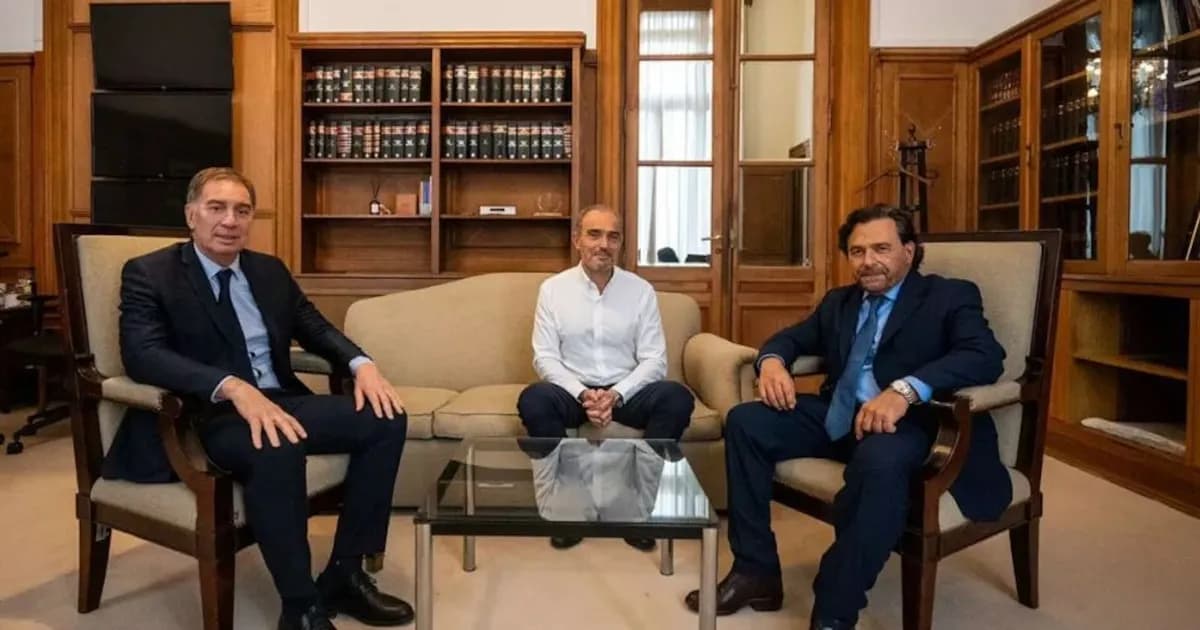 Gustavo Sáenz solicito a Santilli y Menem apoyo para infraestructura en Salta