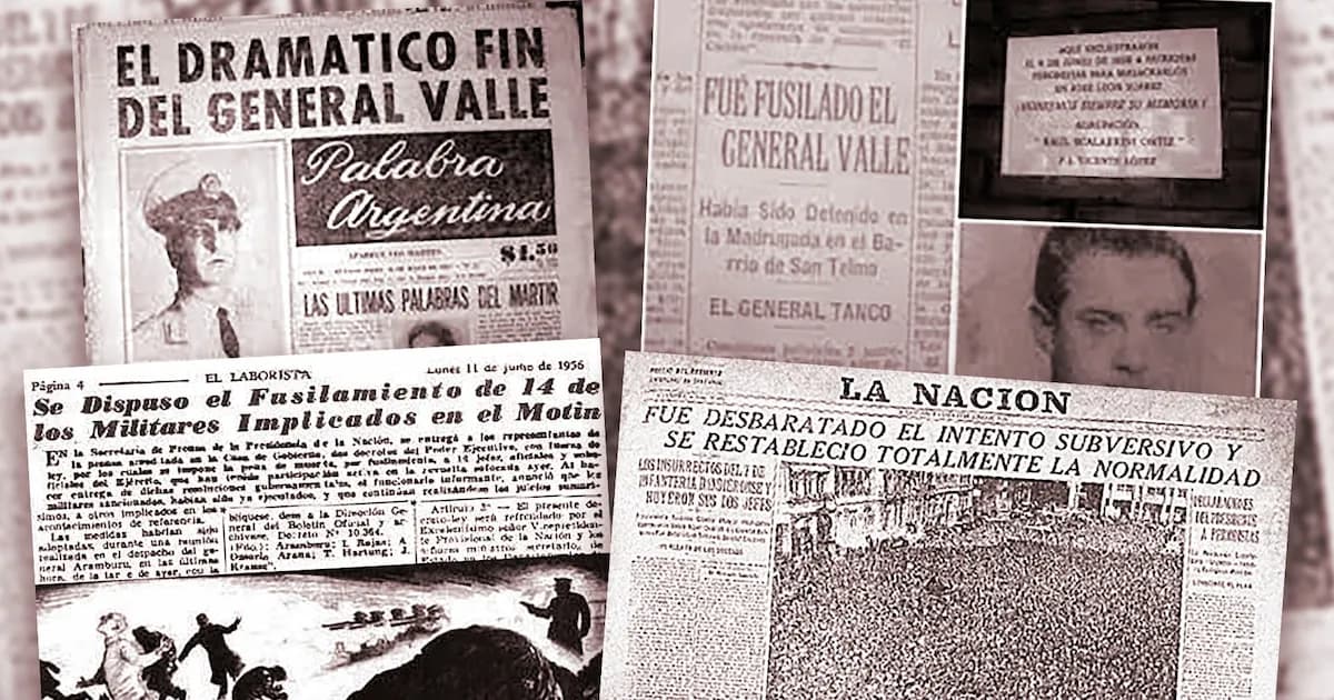 El levantamiento de 1956: una insurrección que terminó en masacre en Argentina