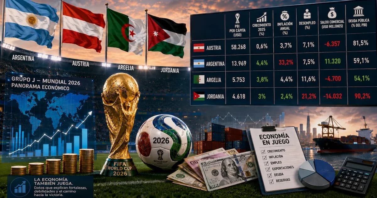 Mundial 2026: Análisis Económico del Grupo J donde Argentina Competirá con Austria, Argelia y Jordania