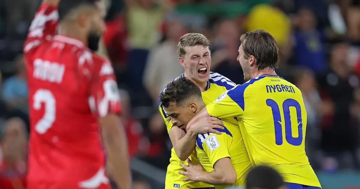 Suecia arrasa a Túnez con un contundente 5-1 en el Mundial de Fútbol