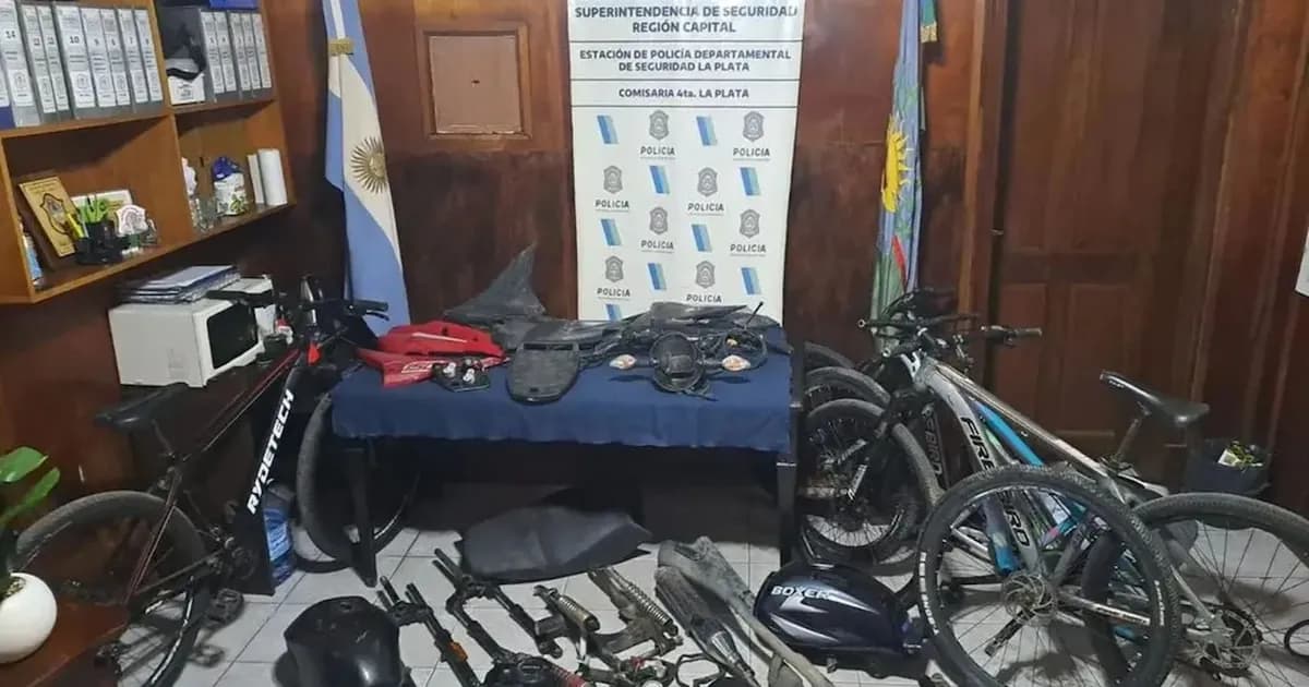 Detenidos en La Plata por operar un desarmadero de motos robadas