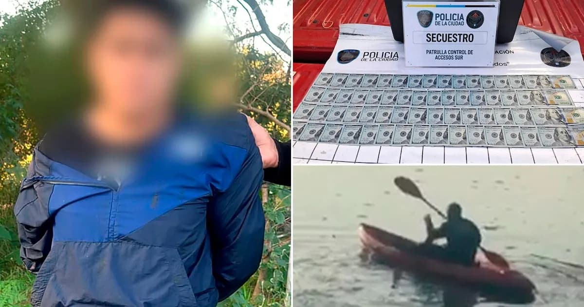 Una persecución policial culmina en un arroyo con $16.000 en efectivo