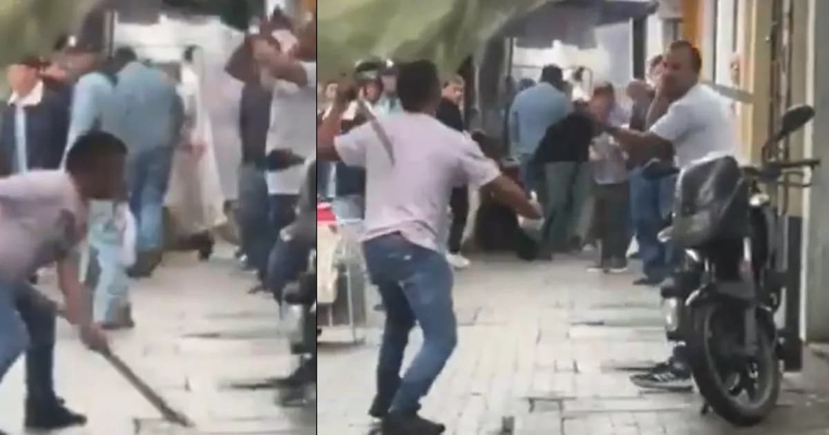 Violento enfrentamiento entre vendedores informales en Bogotá queda registrado en video