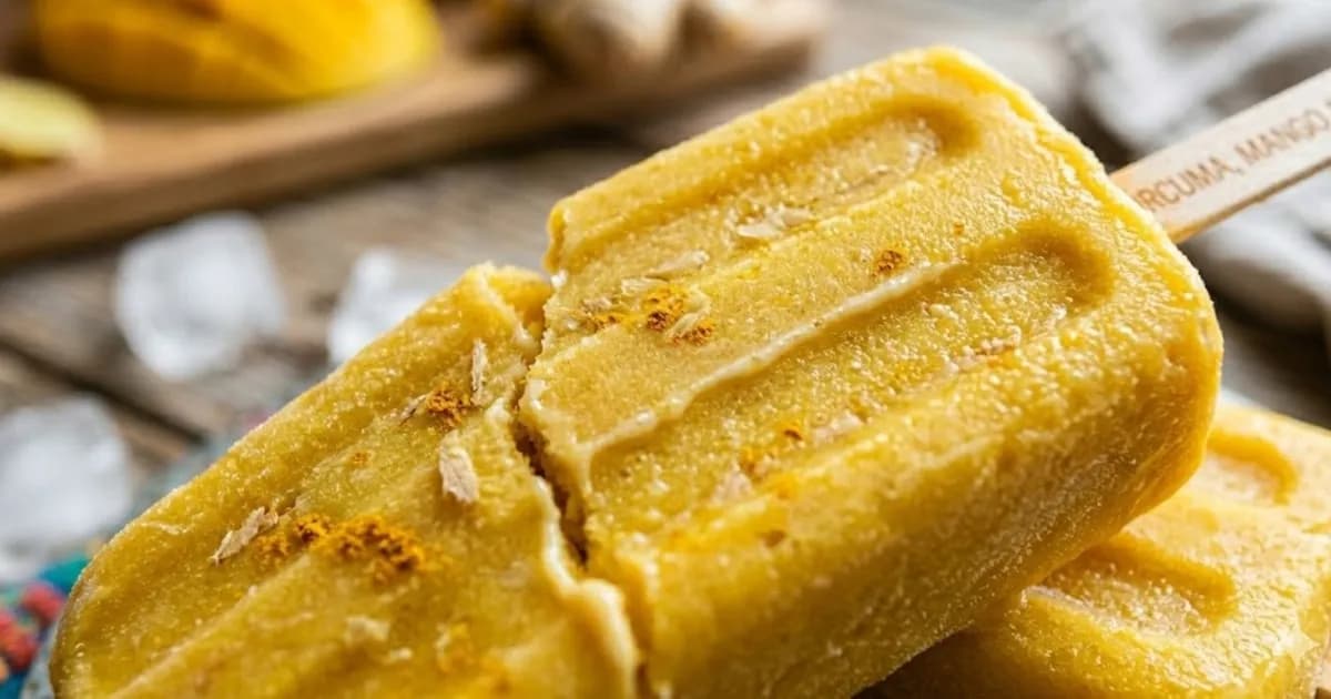 Paletas heladas de mango, cúrcuma y jengibre: refresco saludable para el verano