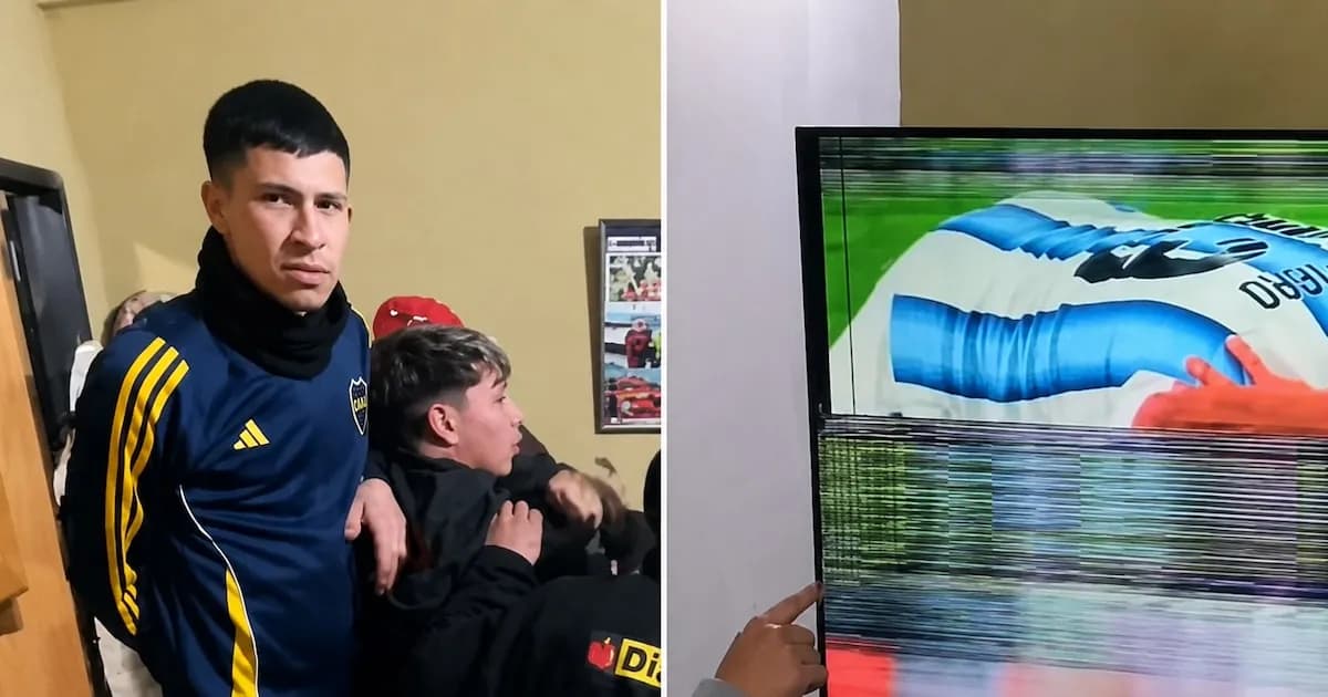 Un festejo que terminó en desastre: joven rompe el televisor de sus suegros tras triunfo de Argentina