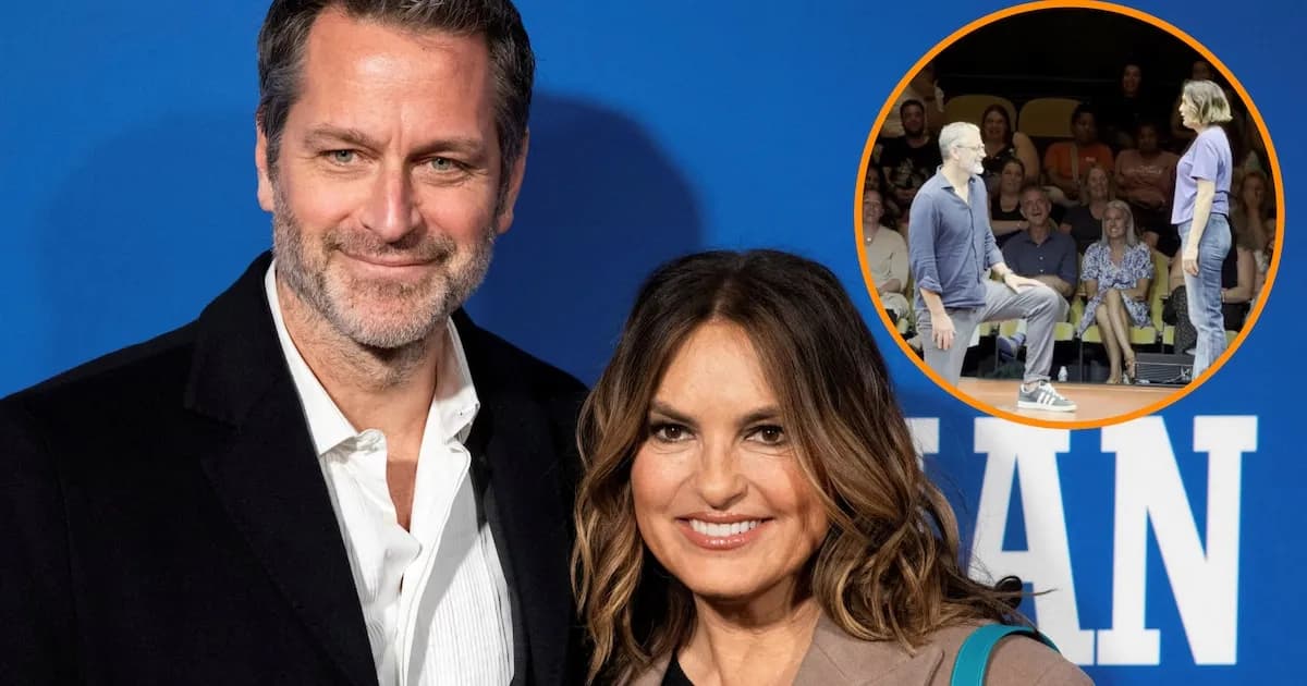 Mariska Hargitay y Peter Hermann celebran amor en el escenario de Broadway