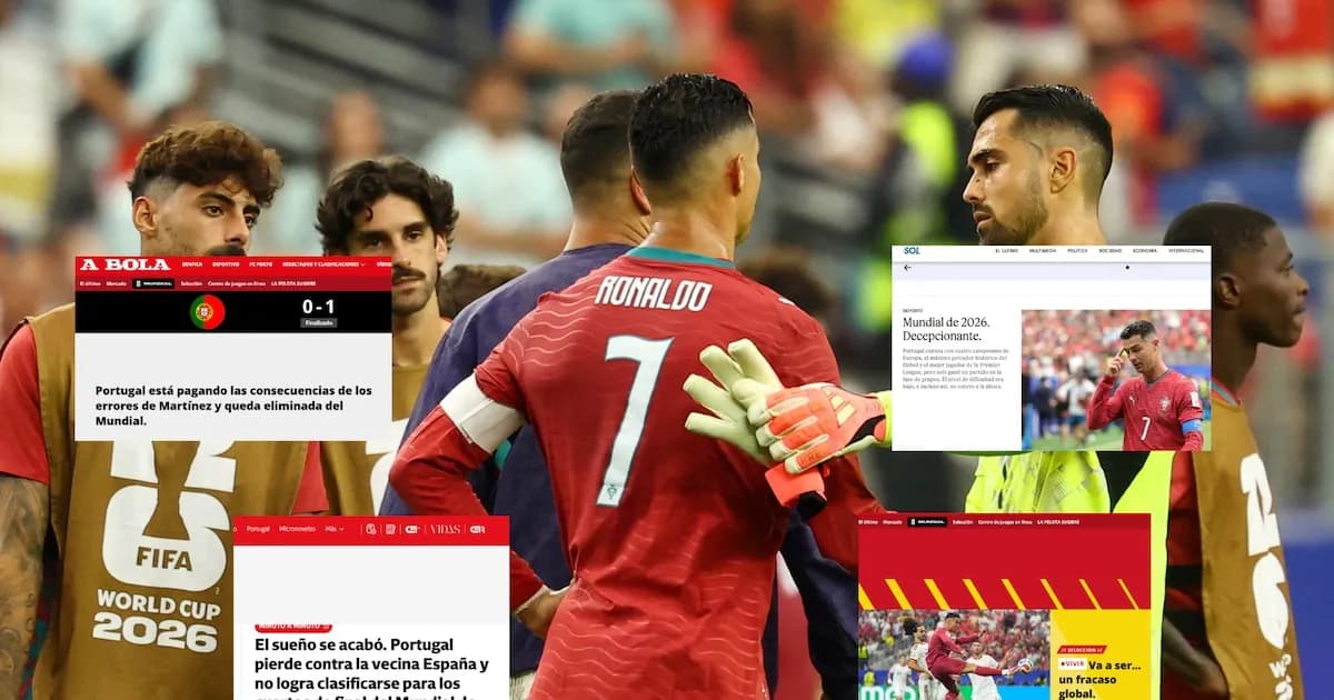 Medios portugueses critican la eliminación de su selección del Mundial 2026