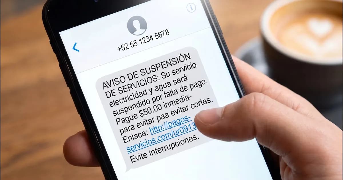 Advertencia sobre estafas: cuidado con mensajes de texto de cortes de servicio
