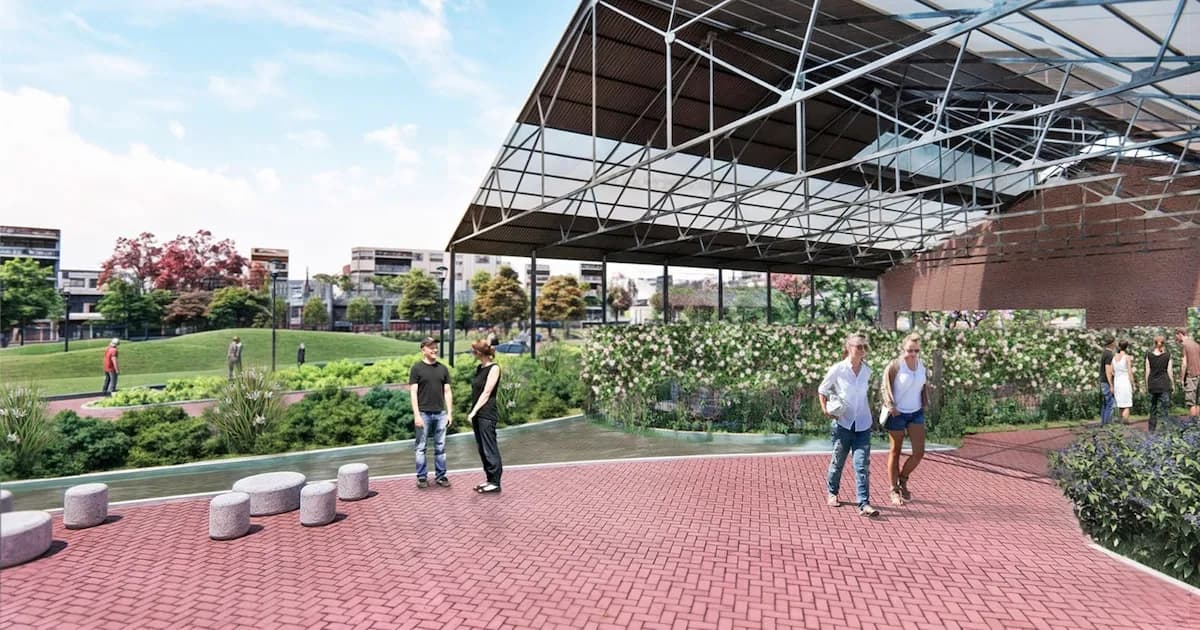 Renovación urbana: un nuevo parque en una histórica estación de tranvías de Buenos Aires