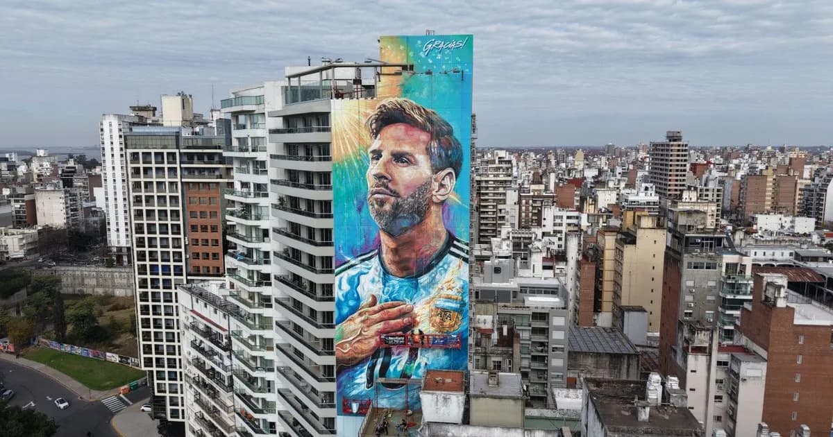 El mural de Messi resplandece en Rosario en plena Copa del Mundo: precios de propiedades en la zona