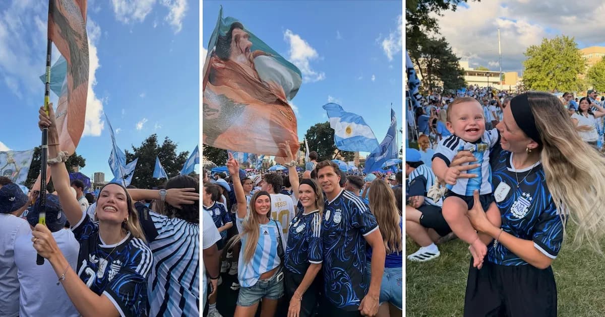 La emocionante previa del partido entre Argentina y Suiza: Eva Bargiela y su familia en Kansas City