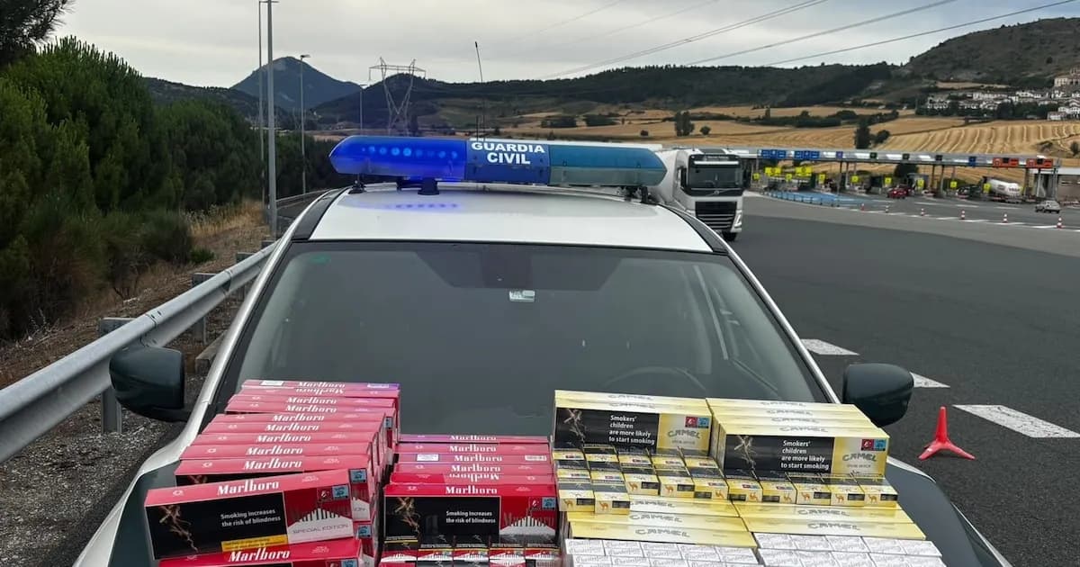 Desarticulado contrabando de tabaco con 600 cajetillas en peaje de Zuasti