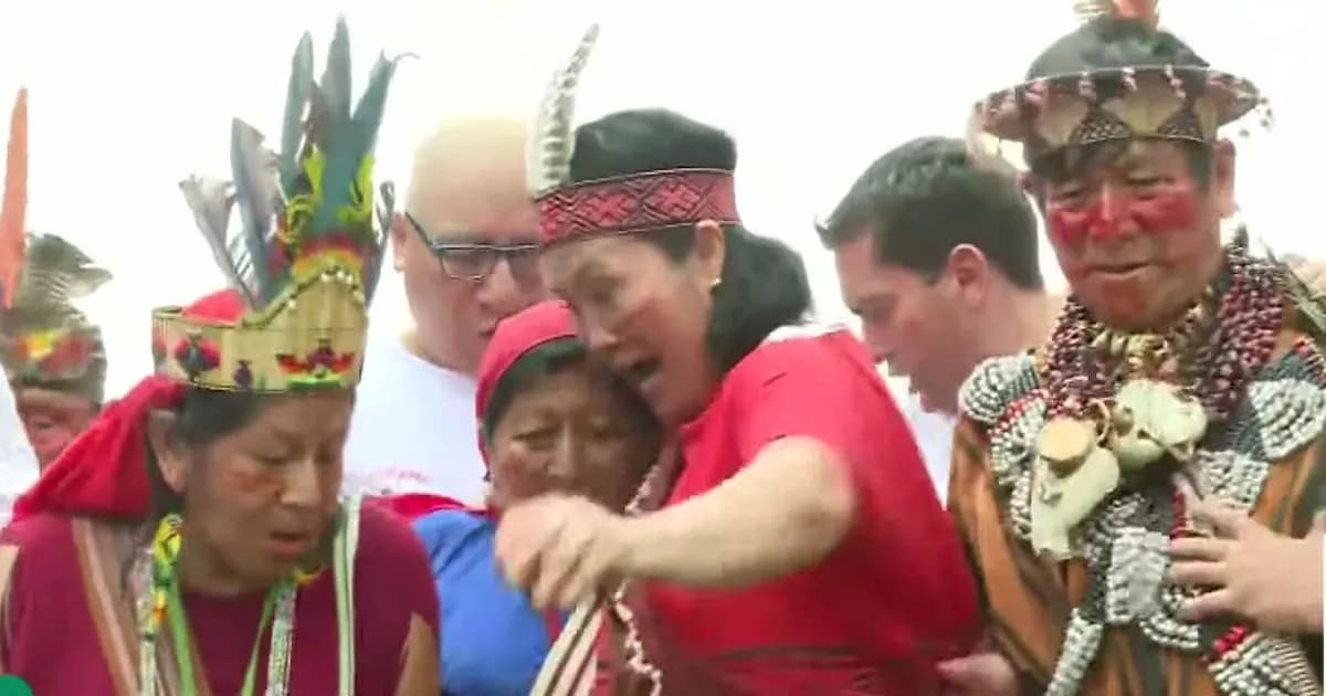 Keiko Fujimori evita un accidente durante su visita a Pampa Michi en Junín