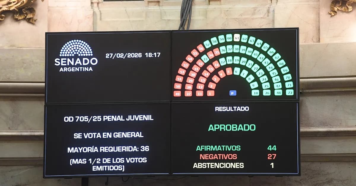 El Senado sanciona la ley que reduce la edad de imputabilidad a 14 años