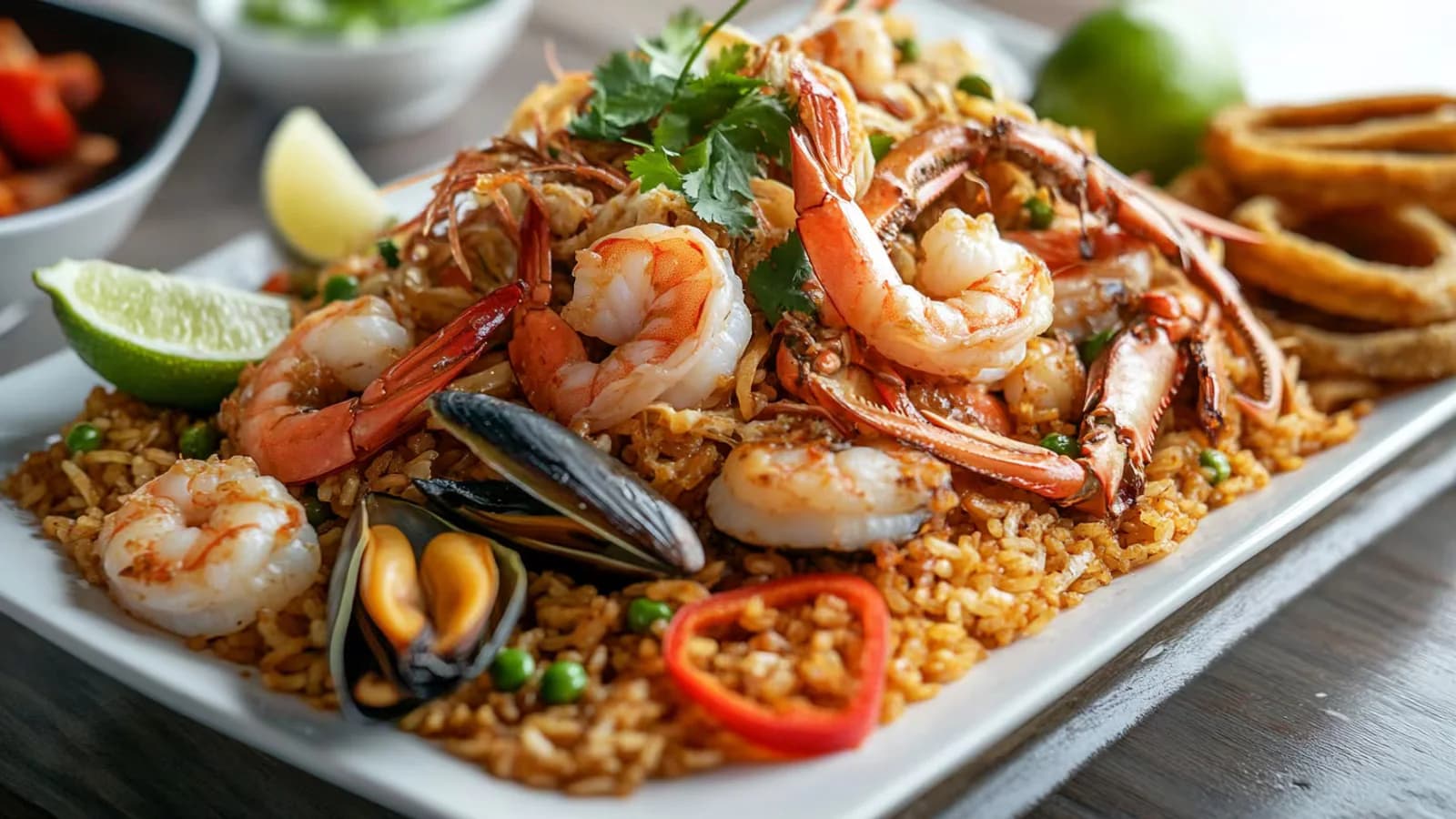 Arroz con mariscos: receta peruana para cuatro personas