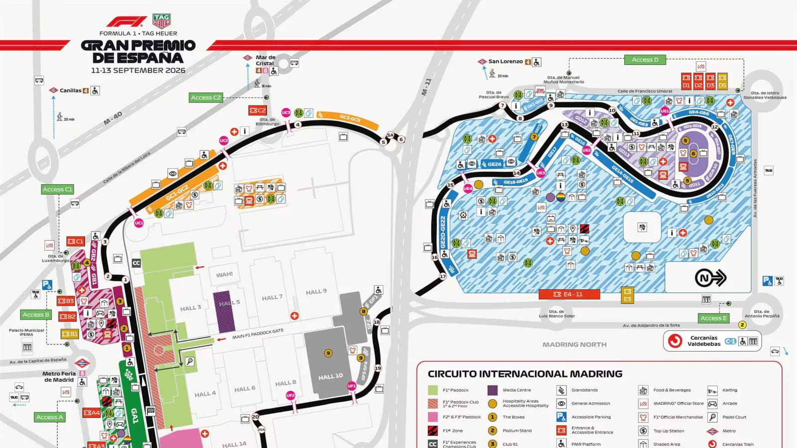 Madring dividirá sus accesos en dos zonas sin conexión peatonal