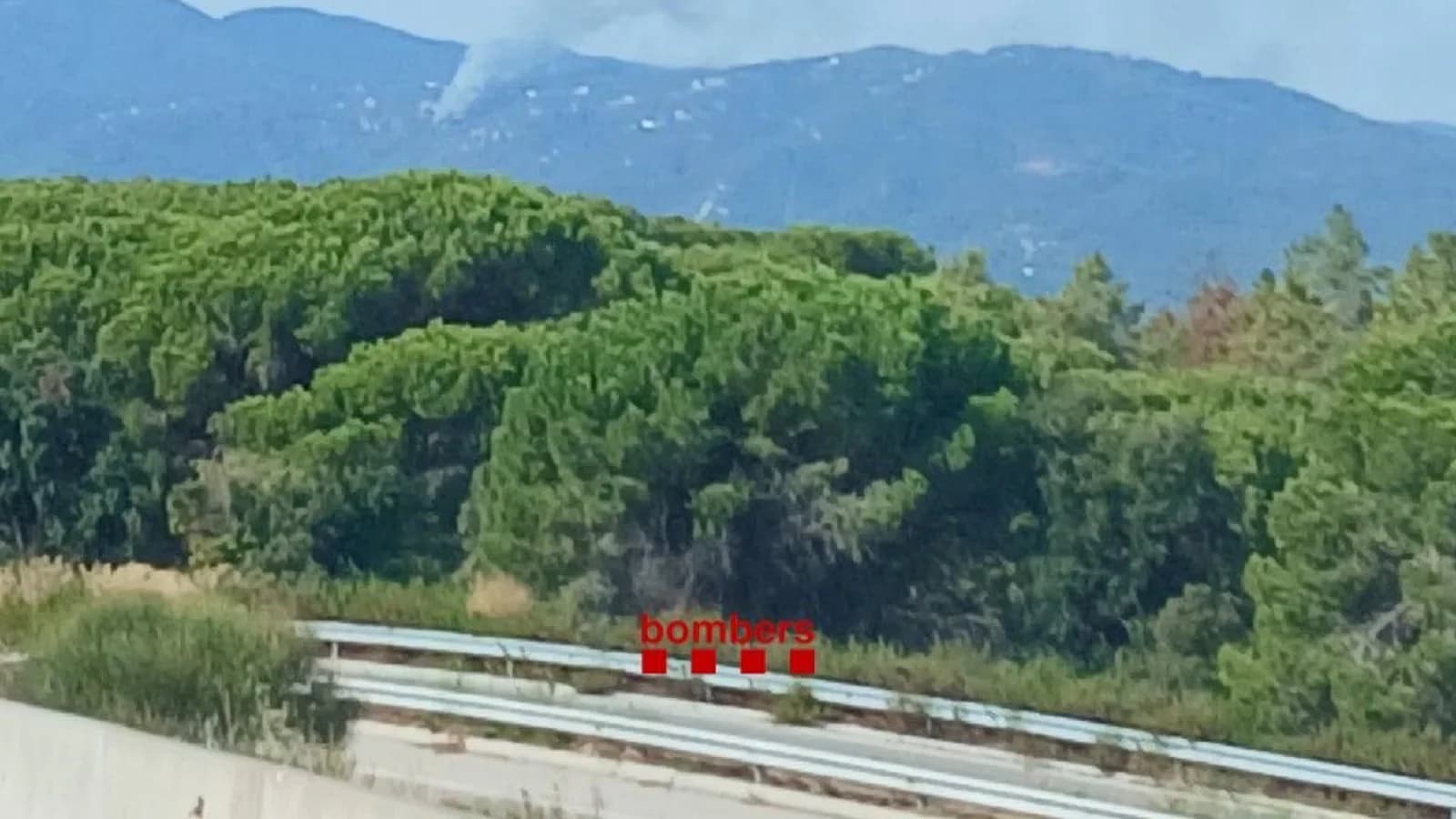 Confinan dos urbanizaciones de Tordera por un incendio forestal