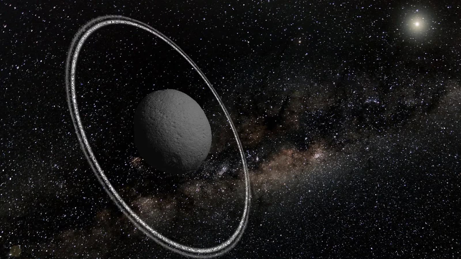 El telescopio James Webb detectó cambios opuestos en los anillos de Chariklo
